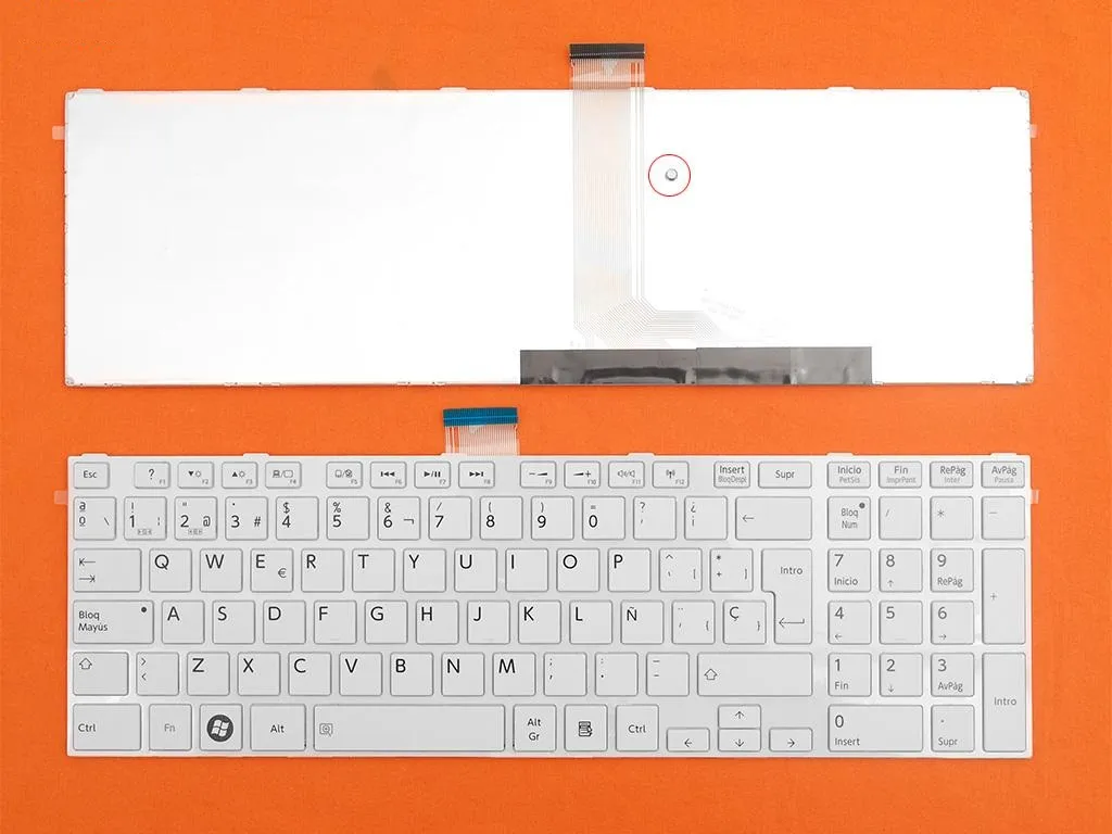 Toshiba C850, Toshiba C855, Toshiba L850, Toshiba L850D, Toshiba L870, Toshiba L870D Klavye Türkçe Beyaz Çerçeveli MP-11B56TQ-5281W