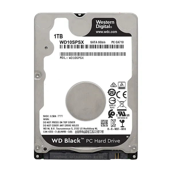WD Black 2.5 1TB SATA6 7200RPM 32MB Pc Harddisk WD10SPSX