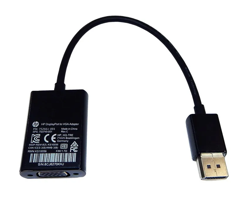 Hp Displayport To Vga Çevirici Kablo Hp Pn no 752661-001