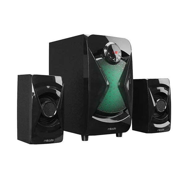 Mikado MD-370BT 2+1 38W Siyah BT/AUX/USB/FM/LED Işıklı Multimedia Speaker Hoparlör