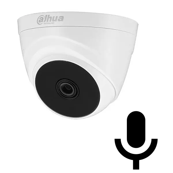 Dahua HAC-T1A21P-A 0280B 2MP 2.8MM Ir Dome SESLİ HD-CVI Kamera