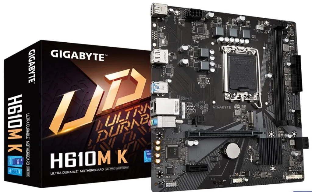 Gigabyte H610M-K 1700P Ddr4 Ses Glan Hdmi Sata3 Usb3.2 mATX