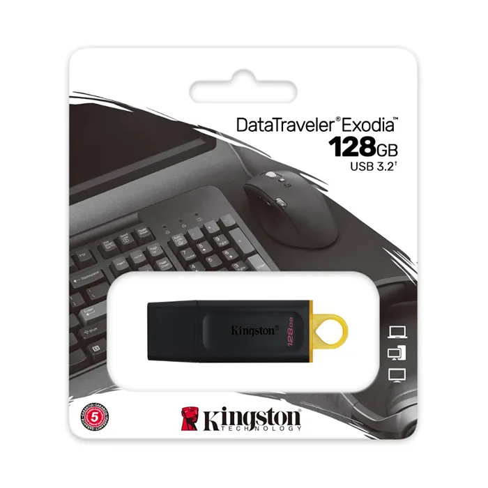 Kingston 128GB USB3.2 Data Traveler Exodia Siyah/Sarı DTX/128GB