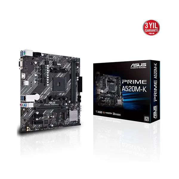 Asus Prime A520M-K AM4 Ddr4 Ses Glan HDMI/VGA Sata3 USB3.2 mATX