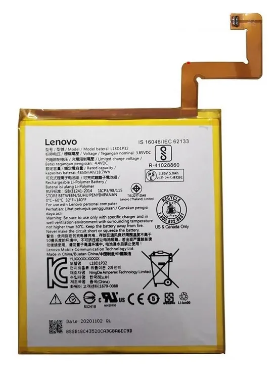 Lenovo Smart Tab M10 TB-X505F TB-X505L TB-X505X Tablet Batarya Pil